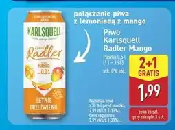 ALDI Piwo mango Karlsquell Radler oferta