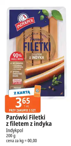 E.Leclerc Parówki Filetki z filetem z indyka Indykpol oferta