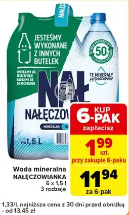 Carrefour Express Woda mineralna NAŁĘCZOWIANKA oferta