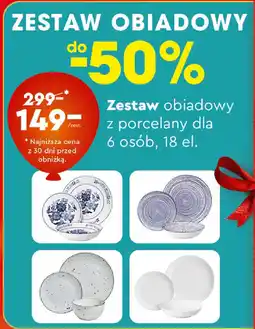 Biedronka Zestaw obiadowy z porcelany dla 6 osób oferta
