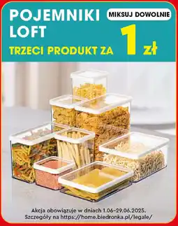 Biedronka Pojemniki loft oferta