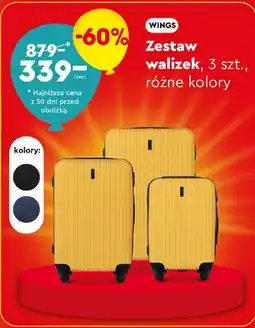 Biedronka WINGS Zestaw walizek oferta