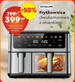Biedronka EXTRALINK Frytkownica dwukomorowa z okienkiem oferta