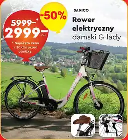 Biedronka SANICO Rower elektryczny damski G-lady oferta