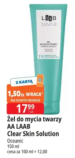 E.Leclerc Żel do mycia twarzy AA LAAB Clear Skin Solution Oceanic oferta
