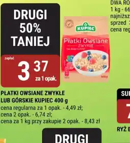 bi1 Płatki owsiane zwykłe lub górskie Kupiec oferta