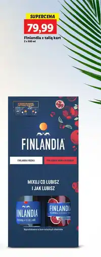Lidl Zestaw w pudełku: wódka czysta 500ml + redberry talia kart Finlandia oferta