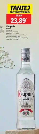 Lidl Wódka Krupnik 1846 oferta