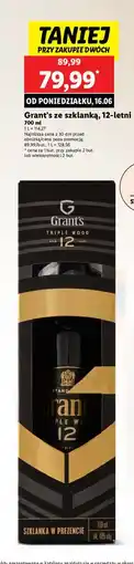 Lidl Whisky + szklanka Grant's 12 Yo oferta