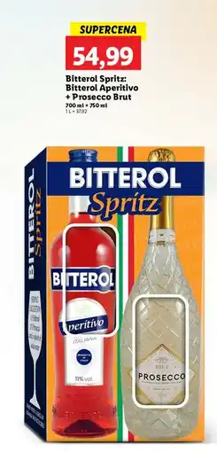 Lidl Zestaw bundle bitterol spritz 700 ml + brut prosecco 750 Bitterol oferta