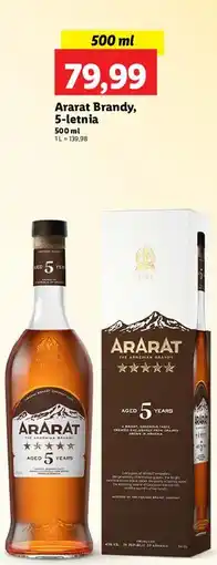 Lidl Brandy kartonik Ararat 5 oferta