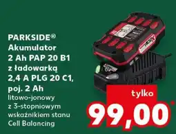 Kaufland PARKSIDE Akumulator 2 Ah PAP 20 B1 z ładowarką 2,4 A PLG 20 C1, poj. 2 Ah oferta
