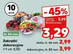 Kaufland Zakrętki dekoracyjne oferta