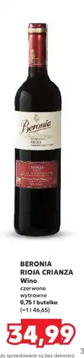 Kaufland BERONIA RIOJA CRIANZA oferta