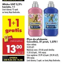 Biedronka Płyn do płukania Coccolino, 51 prań, 1,275 l oferta