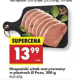 Biedronka Hiszpański schab marynowany w plastrach El Pozo 300 g oferta