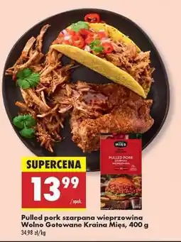 Biedronka Pulled pork szarpana wieprzowina Wolno Gotowane Kraina Mies, 400 g oferta