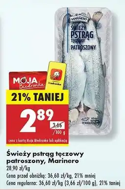 Biedronka Świeży pstrąg tęczowy patroszony Marinero oferta