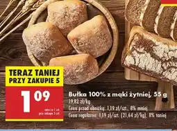 Biedronka Bułka 100 % z mąki żytniej 55 g oferta