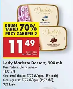 Biedronka Lody Marletto Dessert, 900 ml oferta