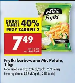 Biedronka Frytki karbowane Mr. Potato 1 kg oferta