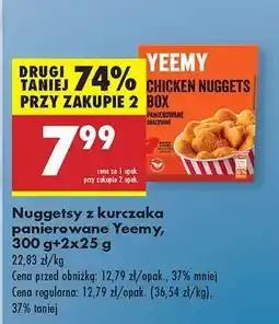 Biedronka Nuggetsy z kurczaka panierowane Yeemy, 300 g+2x25 g oferta