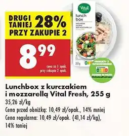 Biedronka Lunchbox z kurczakiem i mozzarellą Vital Fresh, 255 g oferta