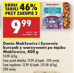 Biedronka Danie Makłowicz i Synowie kurczak z warzywami po tajsku Makłowicz, 400 g oferta