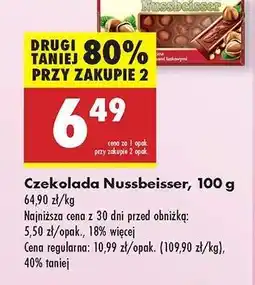 Biedronka CZEKOLADA NUSSBEISSER 100 G oferta