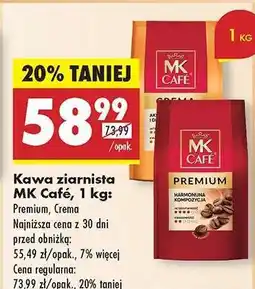 Biedronka Kawa ziarnista MK Café, 1 kg oferta