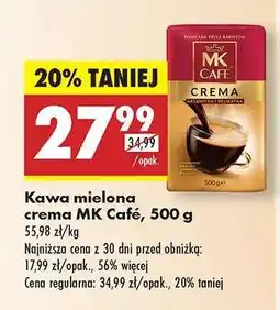 Biedronka Kawa mielona crema MK Cafe, 500 g oferta