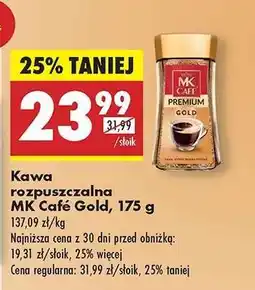 Biedronka Kawa rozpuszczalna MK Café Gold 175 g oferta