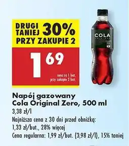 Biedronka Napój gazowany Cola Original Zero, 500 ml oferta