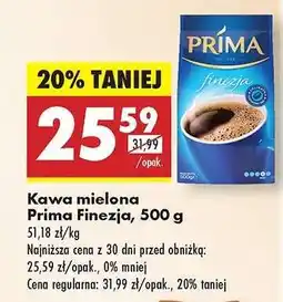 Biedronka Kawa mielona PRIMA FINEZJA 500 g oferta