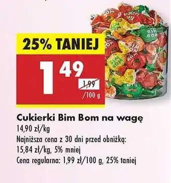 Biedronka Cukierki Bim Bom na wage oferta