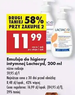 Biedronka Emulsja do higieny intymnej Lactacyd 200 ml oferta