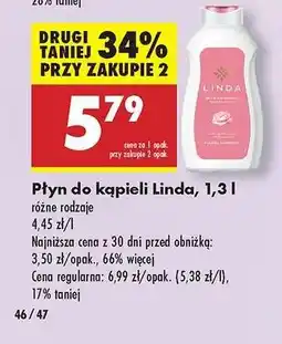 Biedronka Płyn do kąpieli Linda, 1,3 l oferta