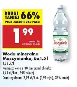 Biedronka Woda mineralna Muszynianka, 6x1,5 l oferta