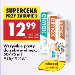 Biedronka Wszystkie pasty do zębów Elmex, 50/75 ml oferta