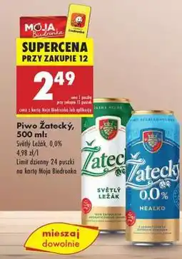 Biedronka Piwo Żatecký, 500 ml oferta