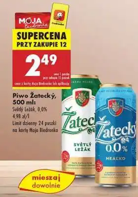 Biedronka Piwo Żatecký, 500 ml oferta