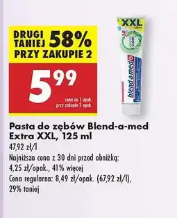 Biedronka Pasta do zębów Blend-a-med Extra XXL, 125 ml oferta