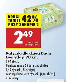Biedronka Patyczki dla dzieci Dada Everyday 70 szt oferta
