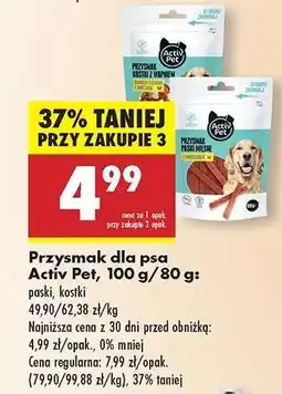 Biedronka Przysmak dla psa Activ Pet, 100 g/80 g oferta