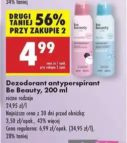 Biedronka Dezodorant antyperspirant Be Beauty, 200 ml oferta
