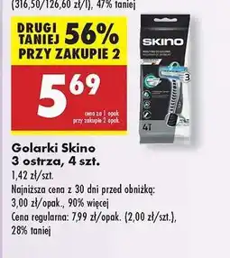 Biedronka Golarki Skino 3 ostrza , 4 szt oferta