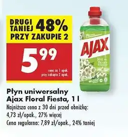 Biedronka Płyn uniwersalny Ajax Floral Fiesta, 1 l oferta