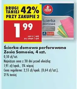 Biedronka Ścierka domowa perforowana Zosia Samosia , 4 szt oferta