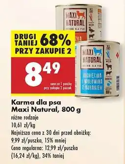 Biedronka Karma dla psa Maxi Natural, 800 g oferta