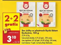 Biedronka Ser żółty w plastrach Rycki Edam Exclusive , 135 g oferta